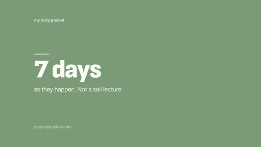7 days as they happen. Not a soil lecture