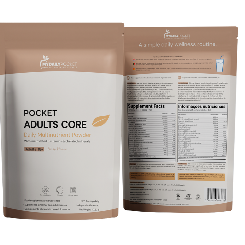 Pocket ADULTS CORE | 30 Daily Scoops | Subscribe & Save 15%