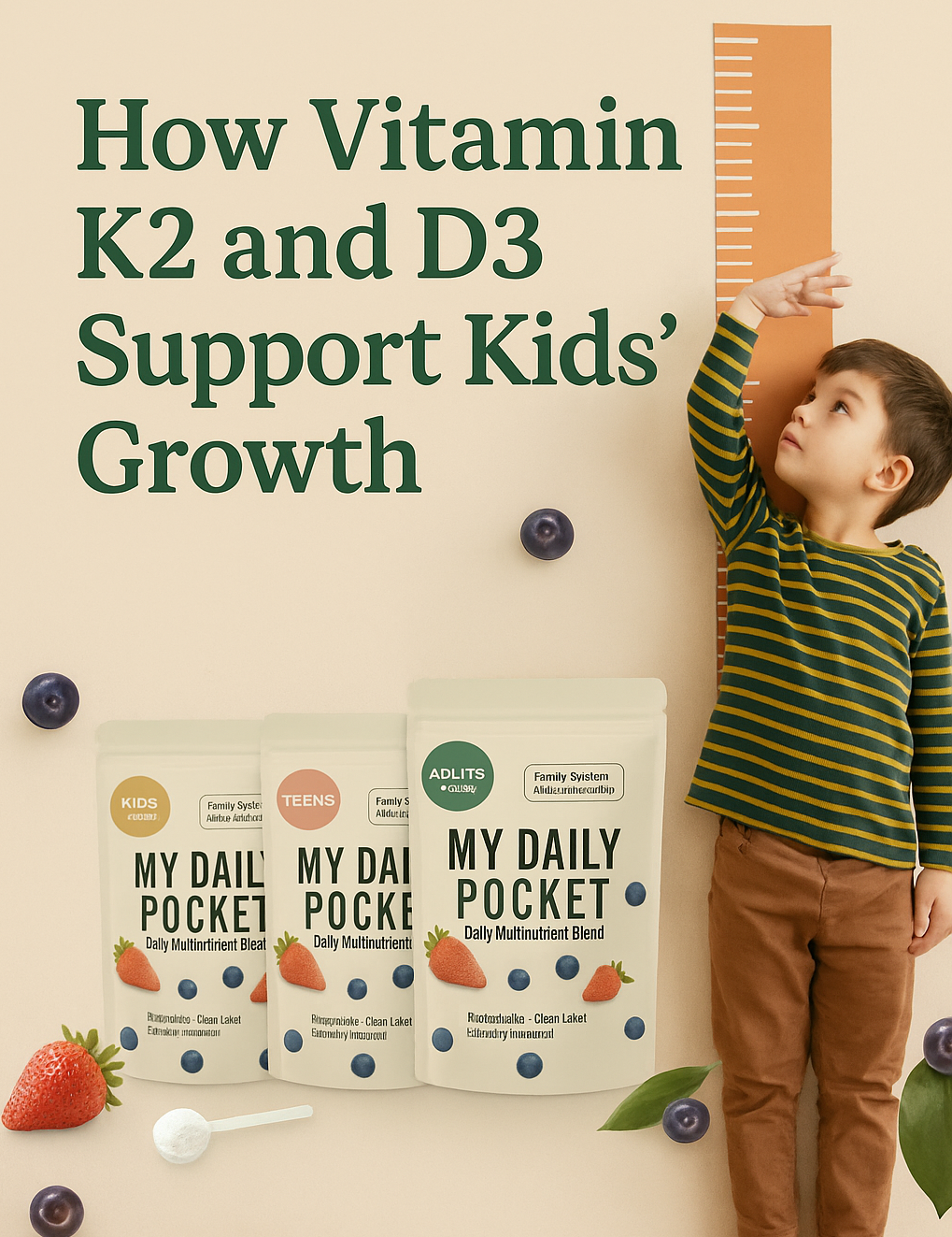 Pocket KIDS CORE | 1 Pouch | 30 Daily Scoops