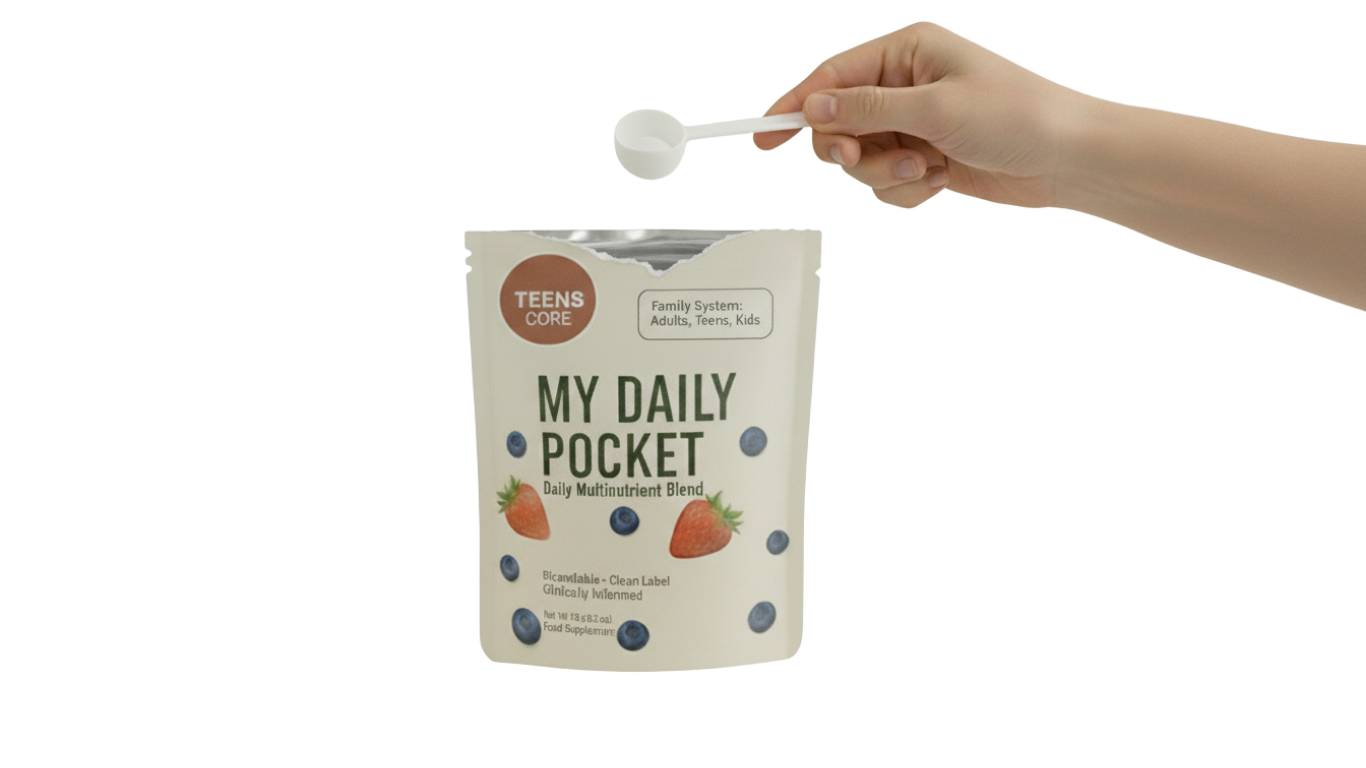 Pocket TEENS CORE | 1 Pouch | 30 Daily Scoops