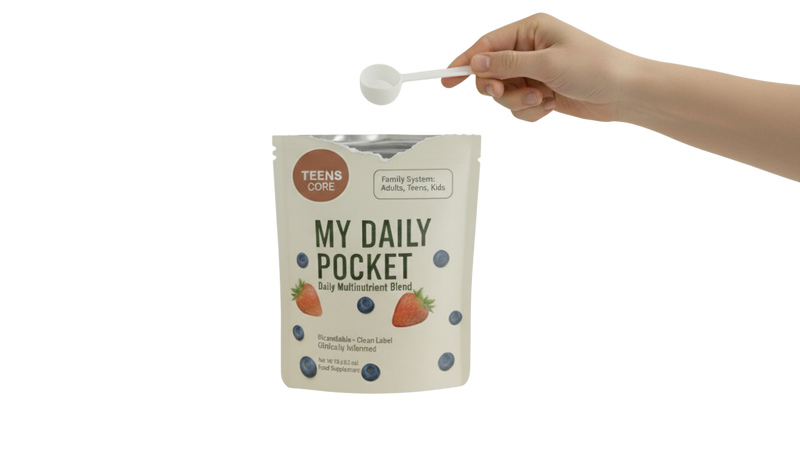 Pocket TEENS CORE | 1 Pouch | 30 Daily Scoops