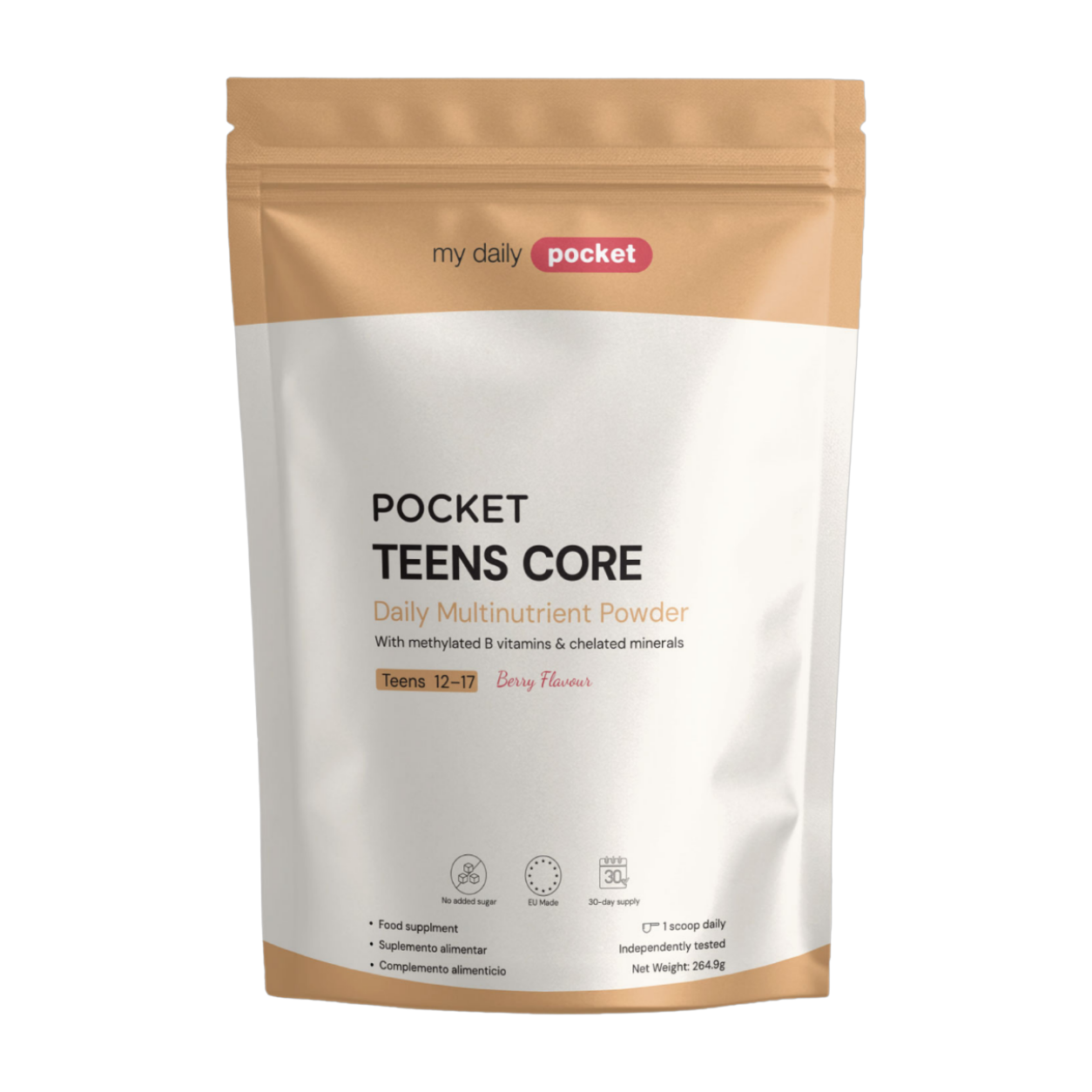 Pocket TEENS CORE | 1 saqueta | 30 doses diárias | Subscreva e poupe 25%