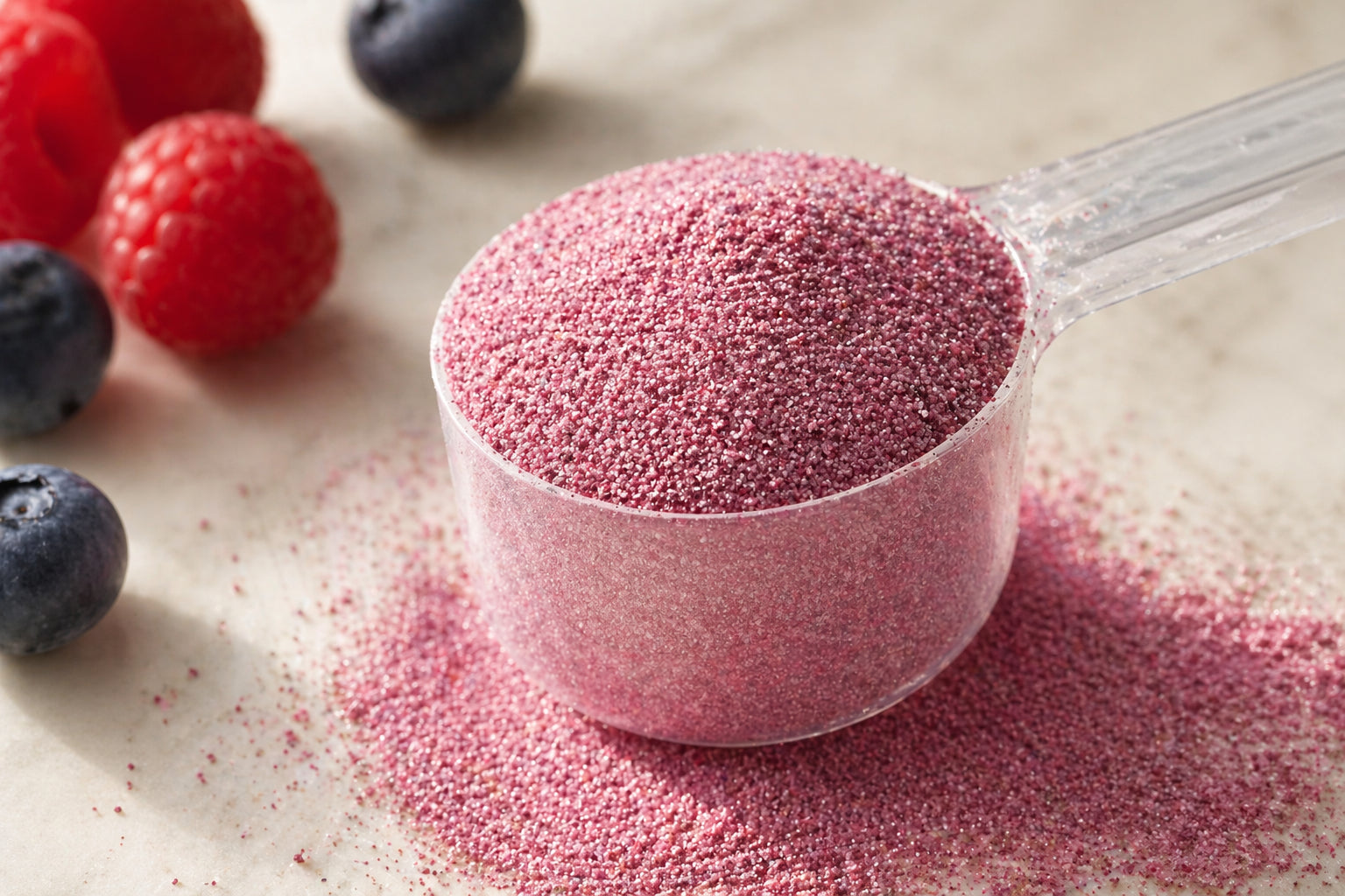 Pre-measured scoop of powder
